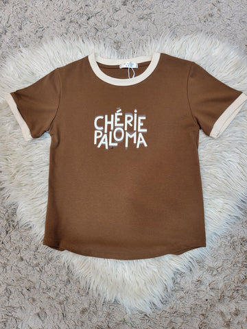 Crop T-Shirt Cherie (Brown)