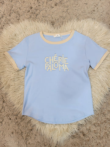 Crop T-Shirt Cherie (Sky Blue)
