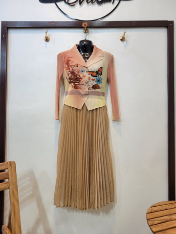 Korean Butterfly Frock (Beige)