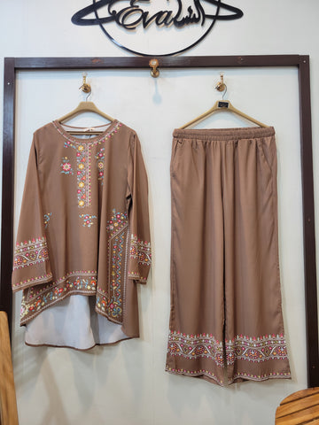 Floral Luxe Coord (Khaki Brown)