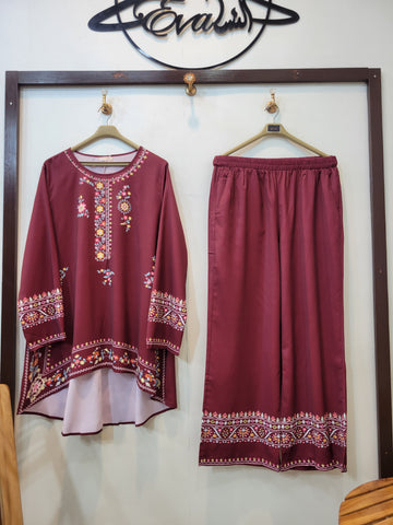 Floral Luxe Coord (Maroon)