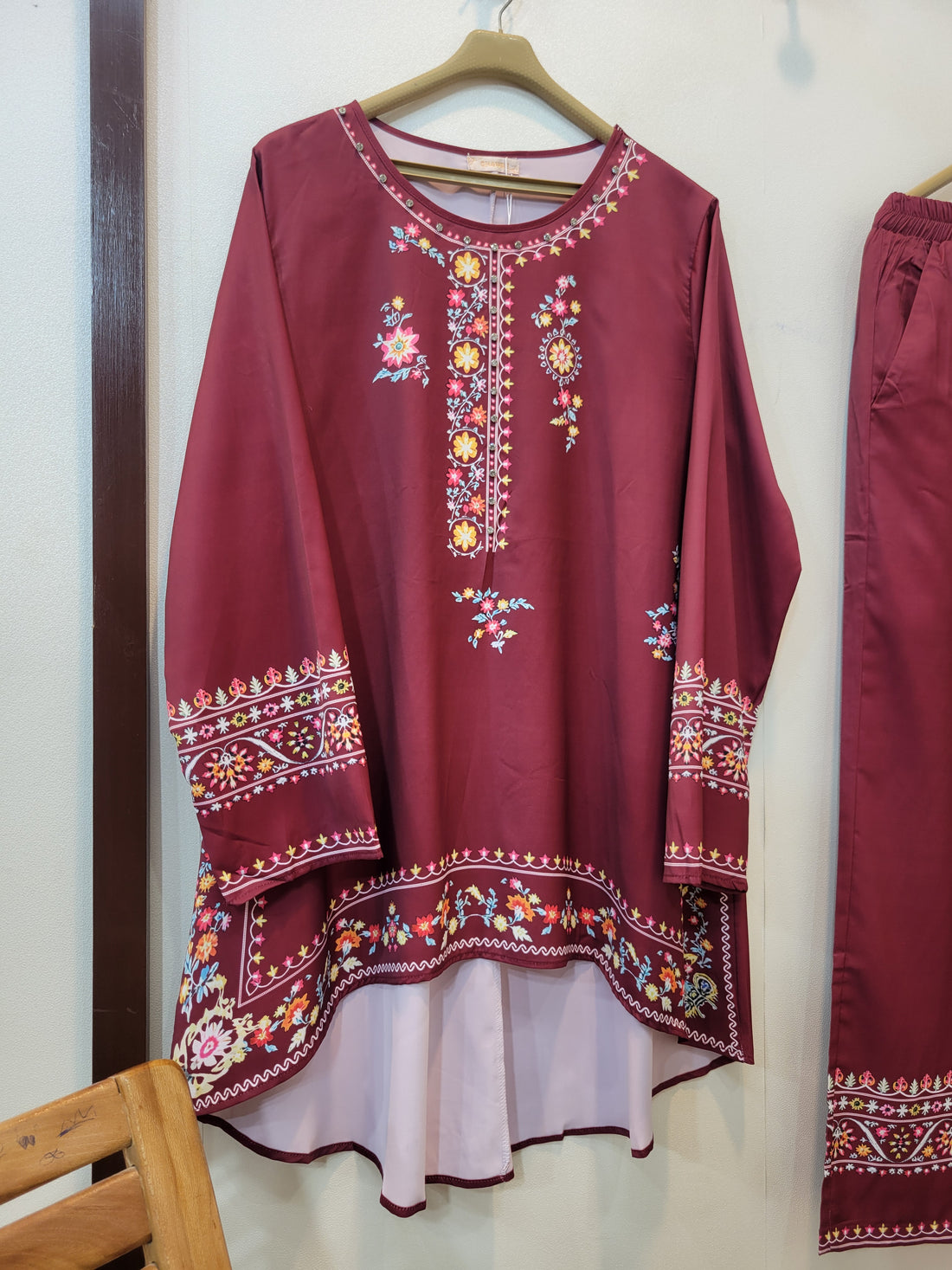 Floral Luxe Coord (Maroon)