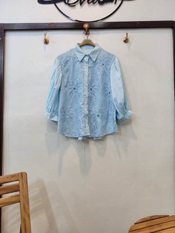 Kari Blossom Shirt (Sky Blue)