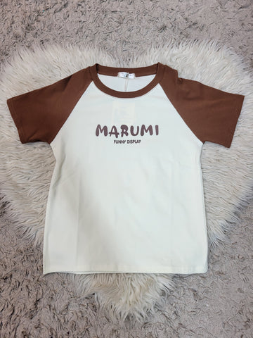 Crop T-Shirt Marumi (Brown)