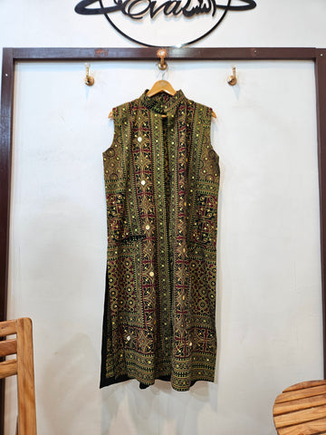 Traditional Handicraft Coat (Green)