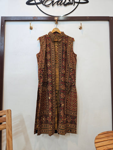 Traditional Handicraft Coat (Mustard)
