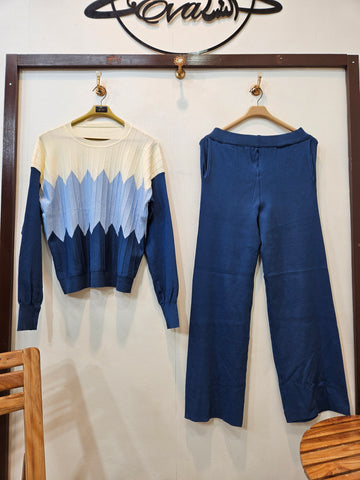 Old Money Woollen Coord (Blue)