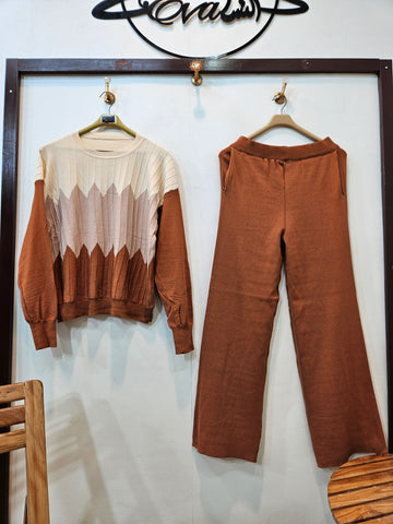 Old Money Woollen Coord (Brown)