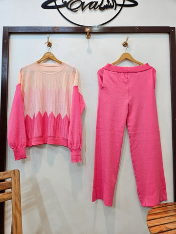 Old Money Woollen Coord (Pink)