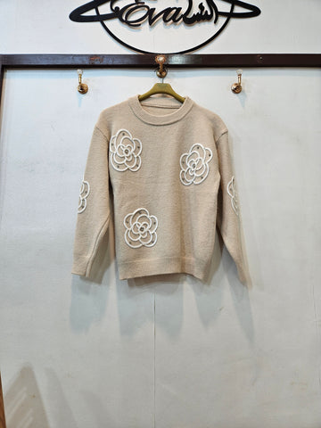 Flower Sweater (Off White)