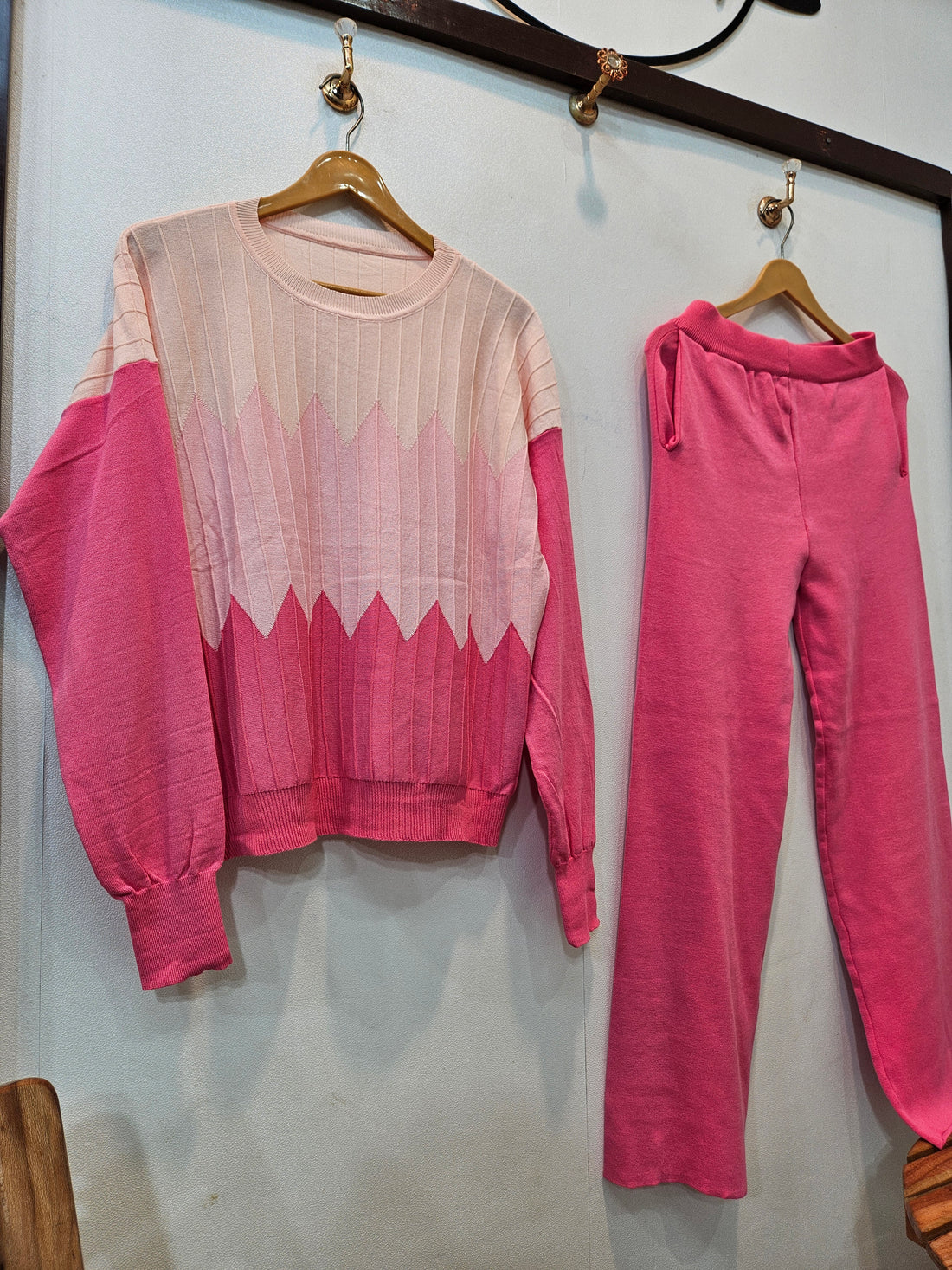 Old Money Woollen Coord (Pink)