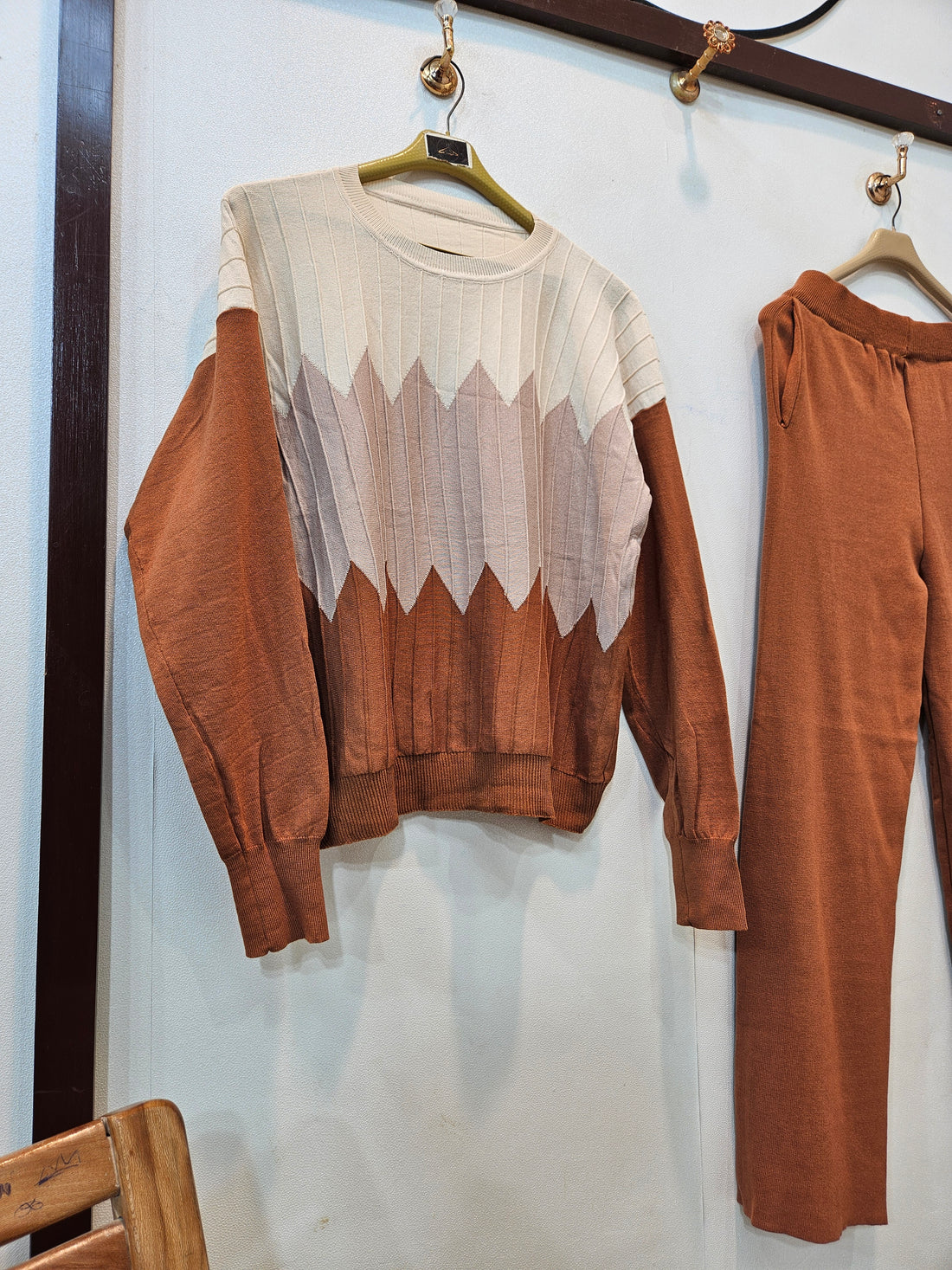 Old Money Woollen Coord (Brown)