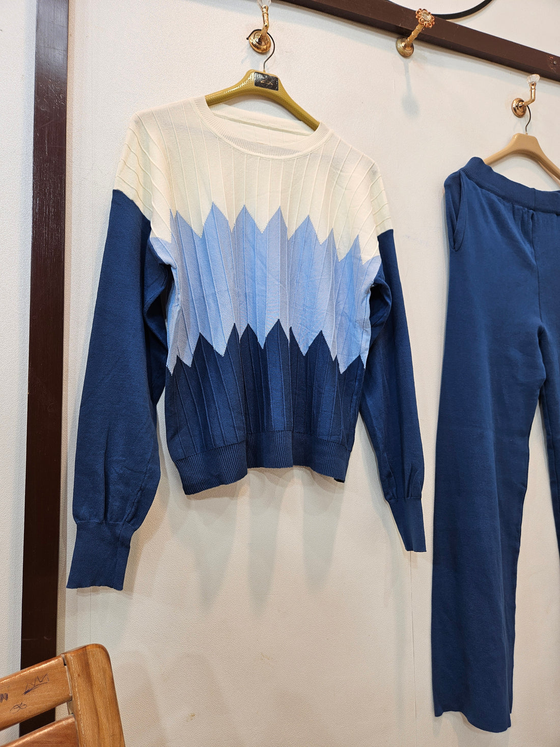 Old Money Woollen Coord (Blue)