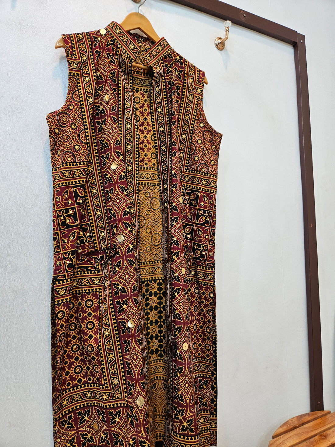 Traditional Handicraft Coat (Mustard)